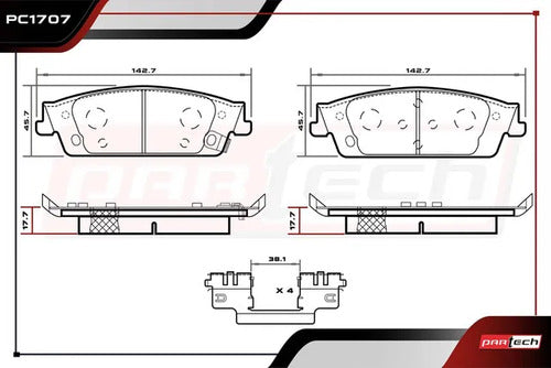 Balatas Para Chevrolet Cheyenne 2010-2018 V8 5.3l Traseras