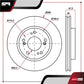 Par De Discos Honda Cr-v 2005-2016 L4 2.4l Delanteros