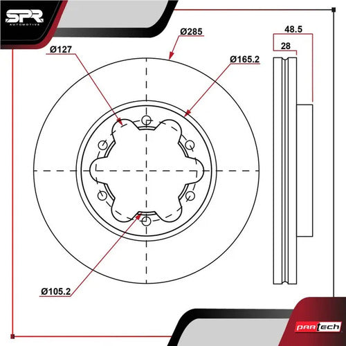 Par De Discos Toyota Hiace 2006-2019 L4 2.7l Delanteros