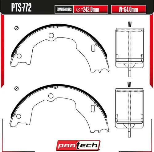 Zapatas Ford F-450 Super Duty 2003-2004 V8 6.0l Traseras