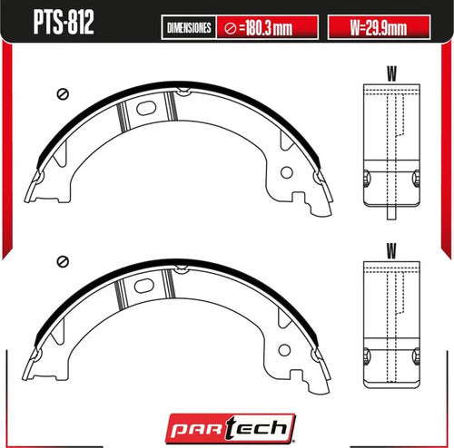 Zapatas Chrysler Town & Country 2001-2007 V6 3.3l Traseras