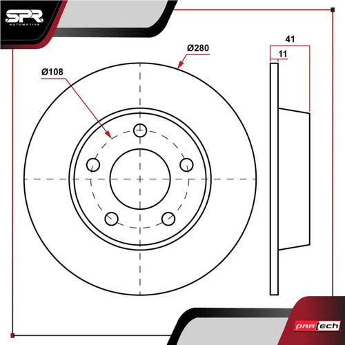 Par De Discos Solido Ford Focus 2004-2012 L4 2.0l Traseros