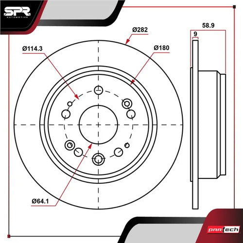 Par De Discos Solido Honda Cr-v 2002-2006 L4 2.4l Traseros