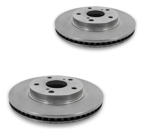 Par De Discos Toyota Rav4 2006-2008 L4 2.4l Delanteros