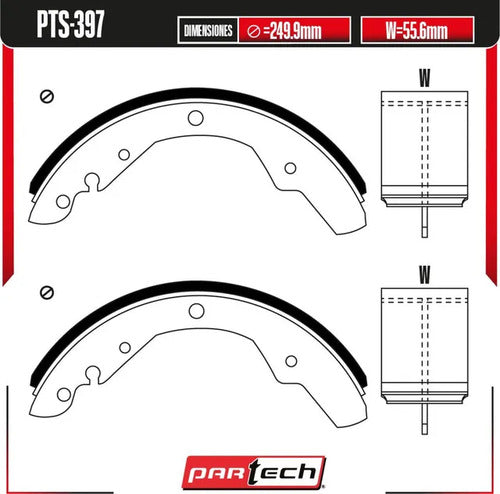 Zapatas Volkswagen Panel 1989-2001 L4 1.8l Traseras