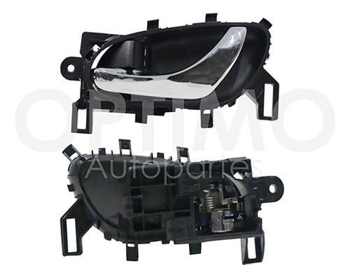 YOKO-HMRN0702 MANIJA INT NP-300 FRONTIER 16-25 DEL/TRASERAS IZQUIERDA NEGRA C/CROMO