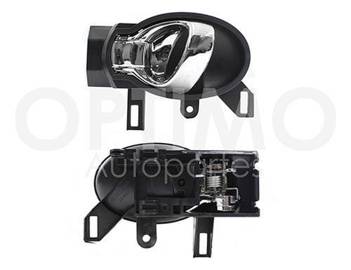 YOKO-HMRN0934 MANIJA INTERIOR VERSA 2012-2019 DEL/TRASERAS IZQUIERDA NEGRA C/CROMO