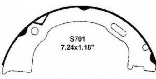 WZ-701 - ZAPATAS DE FRENO DE ESTACIONAMIENTO ORGÁNICAS TRASERAS PARA FORD EXPLORER 1995-2001
