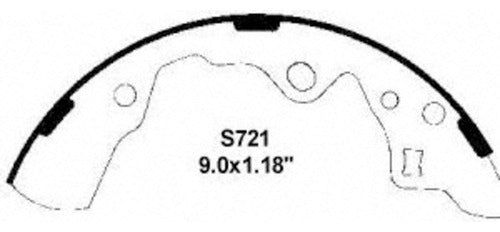 WZ-721 - ZAPATAS ORGÁNICAS TRASERAS PARA FORD ESCORT 1997-2001