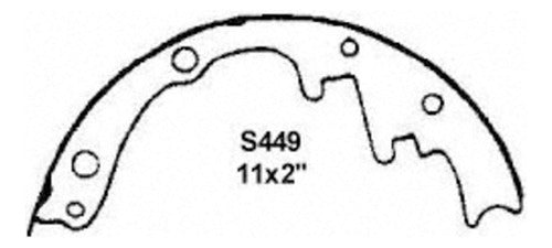 WZ-449R - ZAPATAS ORGÁNICAS TRASERAS PARA CHEVROLET C10 1976-1981