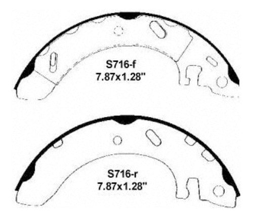 WZ-716 - ZAPATAS ORGÁNICAS TRASERAS PARA CHRYSLER CIRRUS 1996-2000