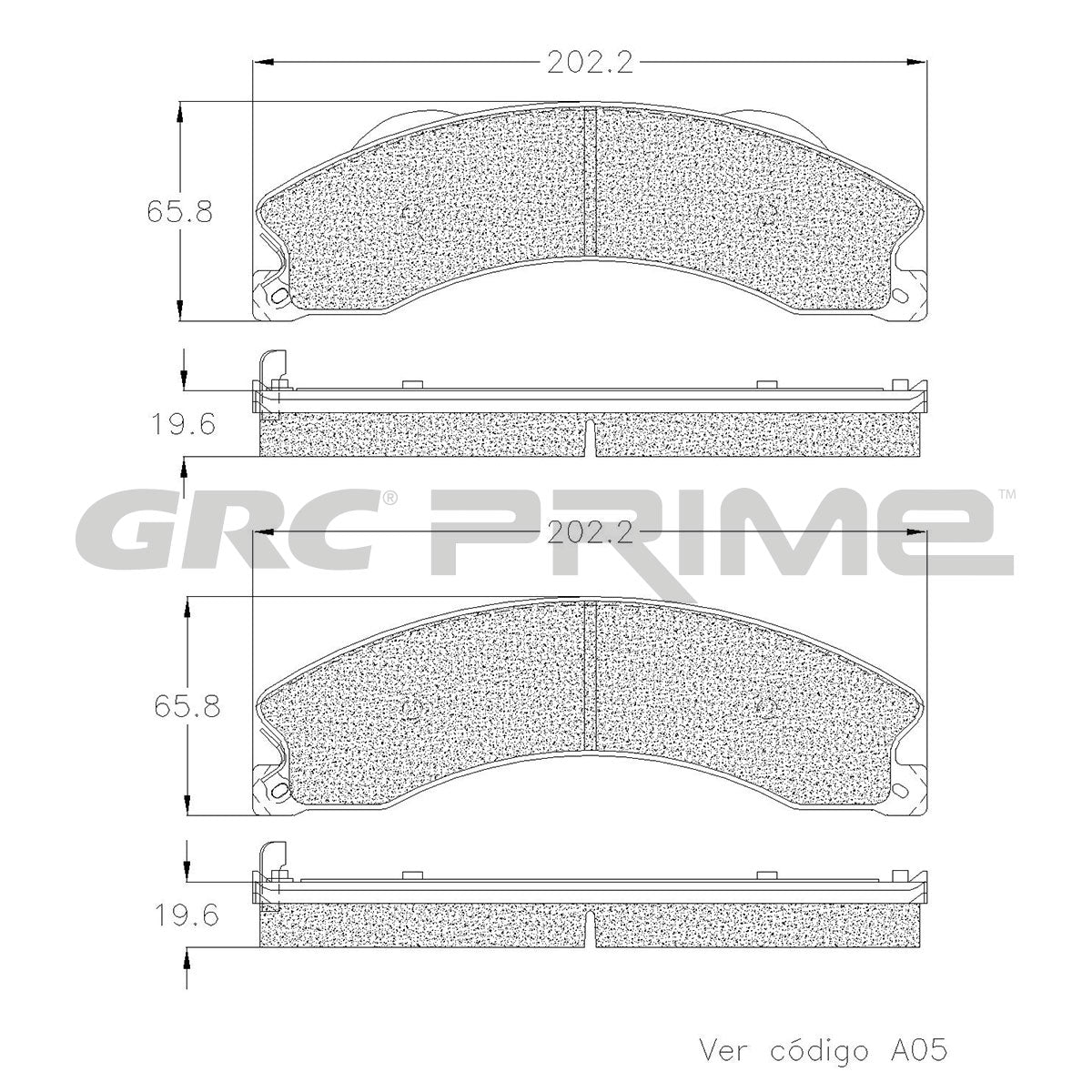 GPRD1411SD - BALATAS SEMIMETALICAS TRASERAS PARA CHEVROLET EXPRESS 3500 2014-2020
