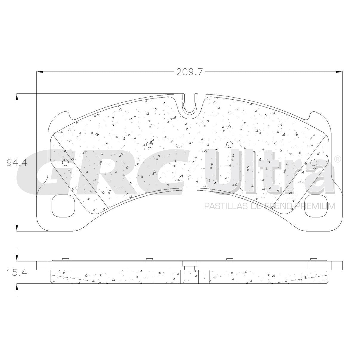 GMD1452 - BALATAS SEMIMETALICAS DELANTERAS PARA PORSCHE CAYENNE BASE 3.6L 2012-2012