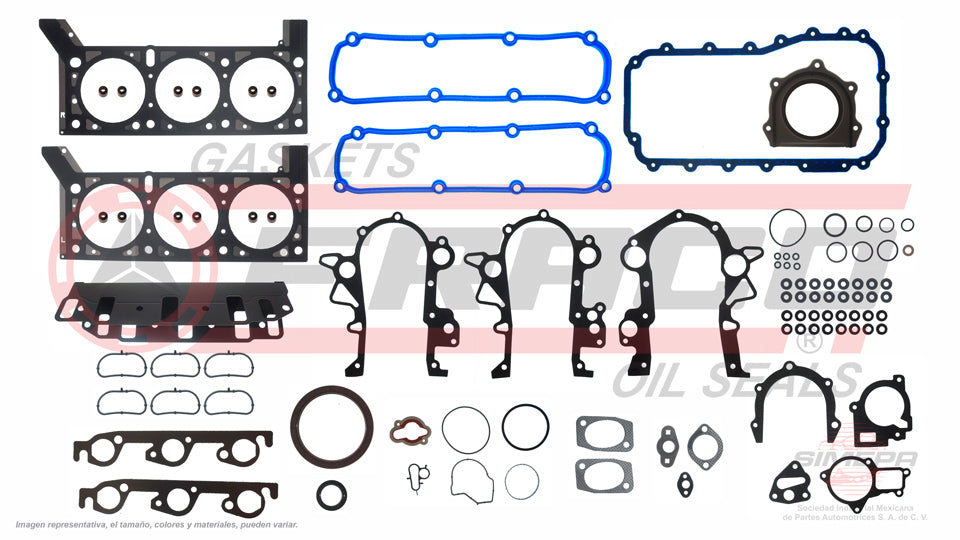 FSX-1162045 - JUEGO DE EMPAQUES PARA CHRYSLER PACIFICA V6 3.8 L 12 V. OHV 2005-2008