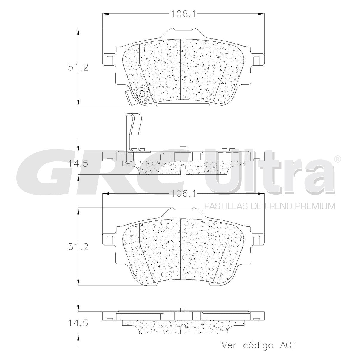 GCD2306 - BALATAS CERAMICAS TRASERAS PARA NISSAN SENTRA 2020-2023