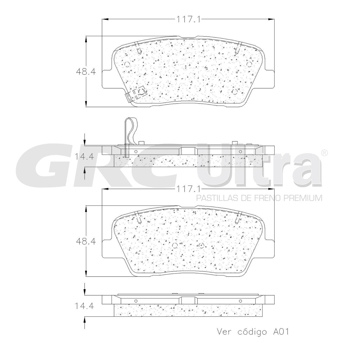 GCD1816 - BALATAS CERAMICAS TRASERAS PARA GENESIS G70 ADVANCED 2021-2021