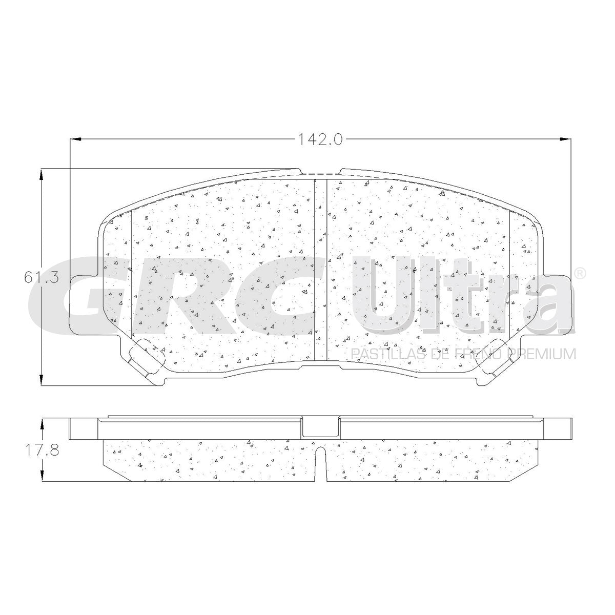 GCD1640 - BALATAS CERAMICAS DELANTERAS PARA CHRYSLER 200 2015-2017
