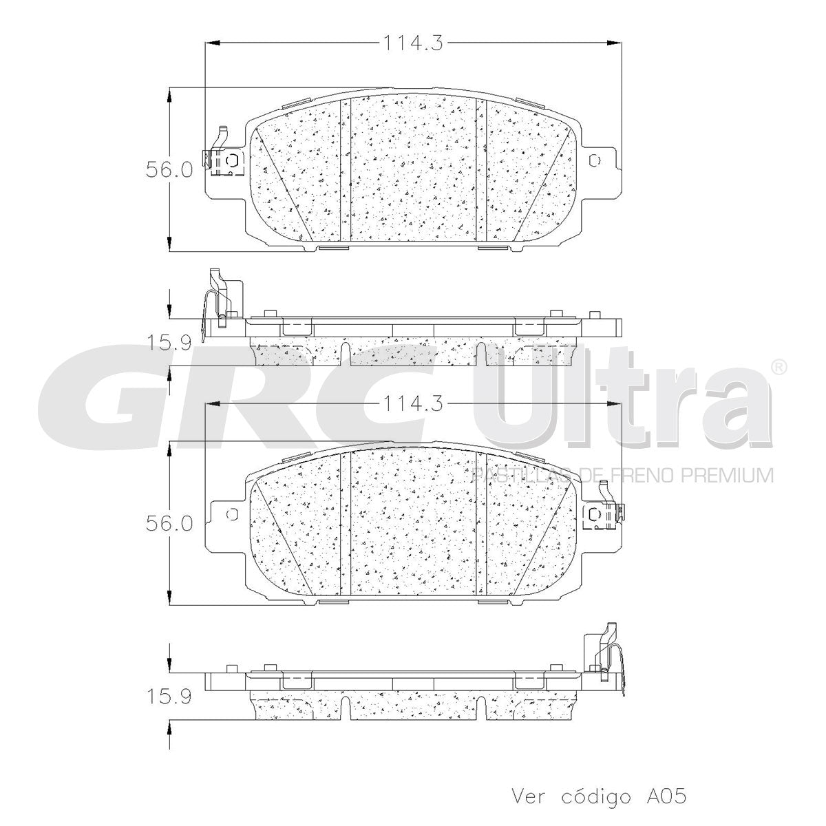 GCD2310 - BALATAS CERAMICAS DELANTERAS PARA NISSAN KICKS SR 2022-2024