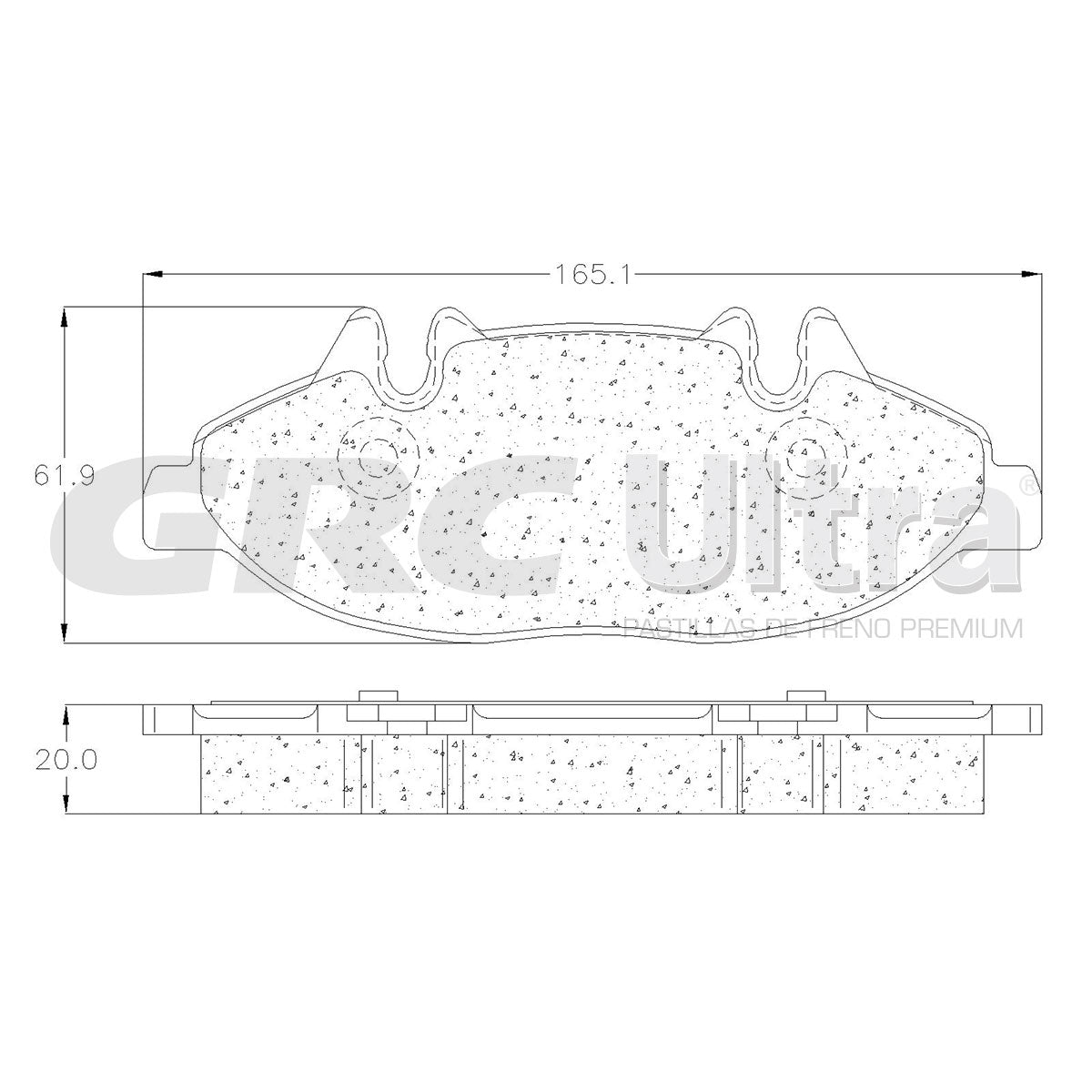 GMD1994 - BALATAS SEMIMETALICAS DELANTERAS PARA MERCEDES-BENZ VIANO 2013-2015