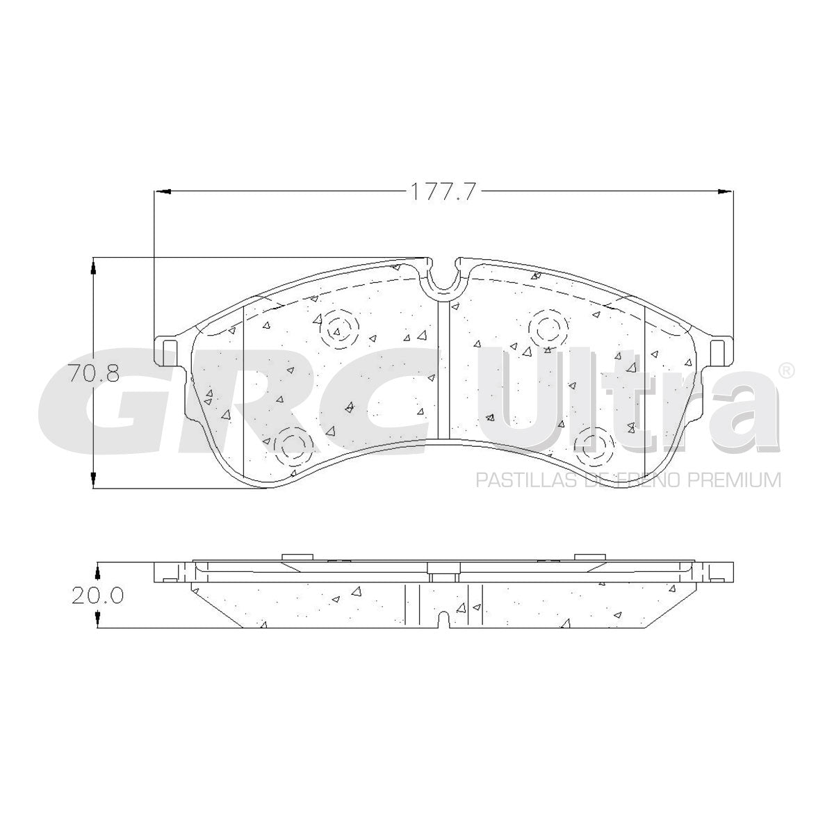 GMD2248 - BALATAS SEMIMETALICAS DELANTERAS PARA VOLKSWAGEN CRAFTER VAN 2020-2020