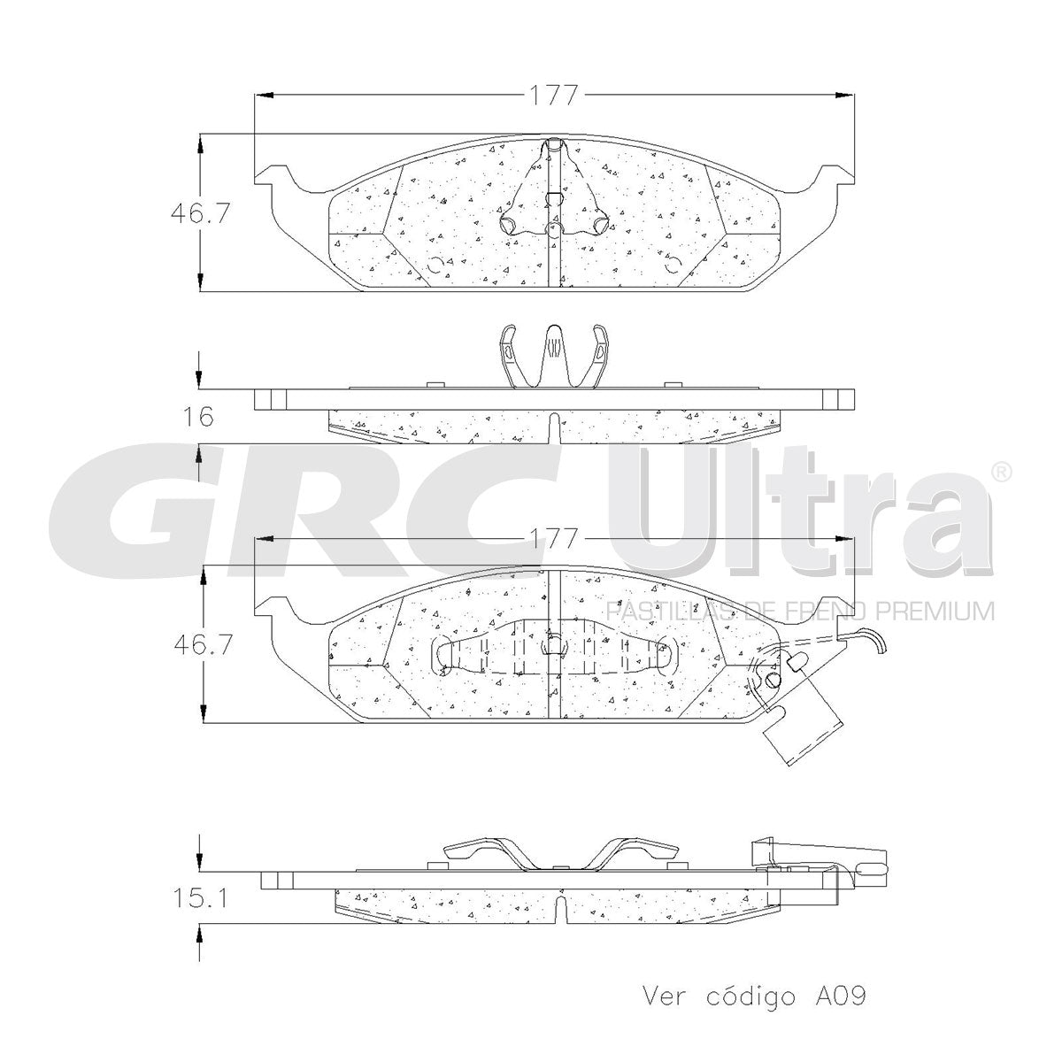 GMD650 - BALATAS SEMIMETALICAS DELANTERAS PARA CHRYSLER BREEZE 1996-1996