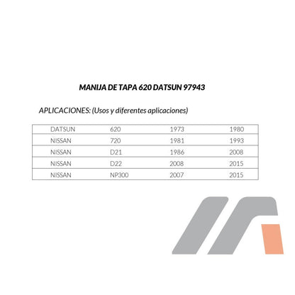 MANJ-97943 - MANIJA DE TAPA PARA DATSUN 620 1973-1980