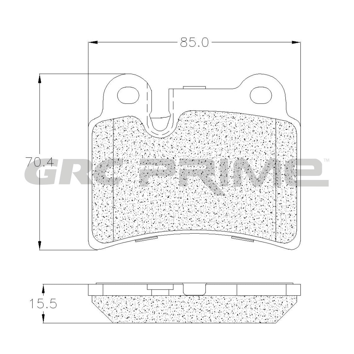 GPRD1277 - BALATAS SEMIMETALICAS TRASERAS PARA VOLKSWAGEN TOUAREG 3.2L 2006-2006