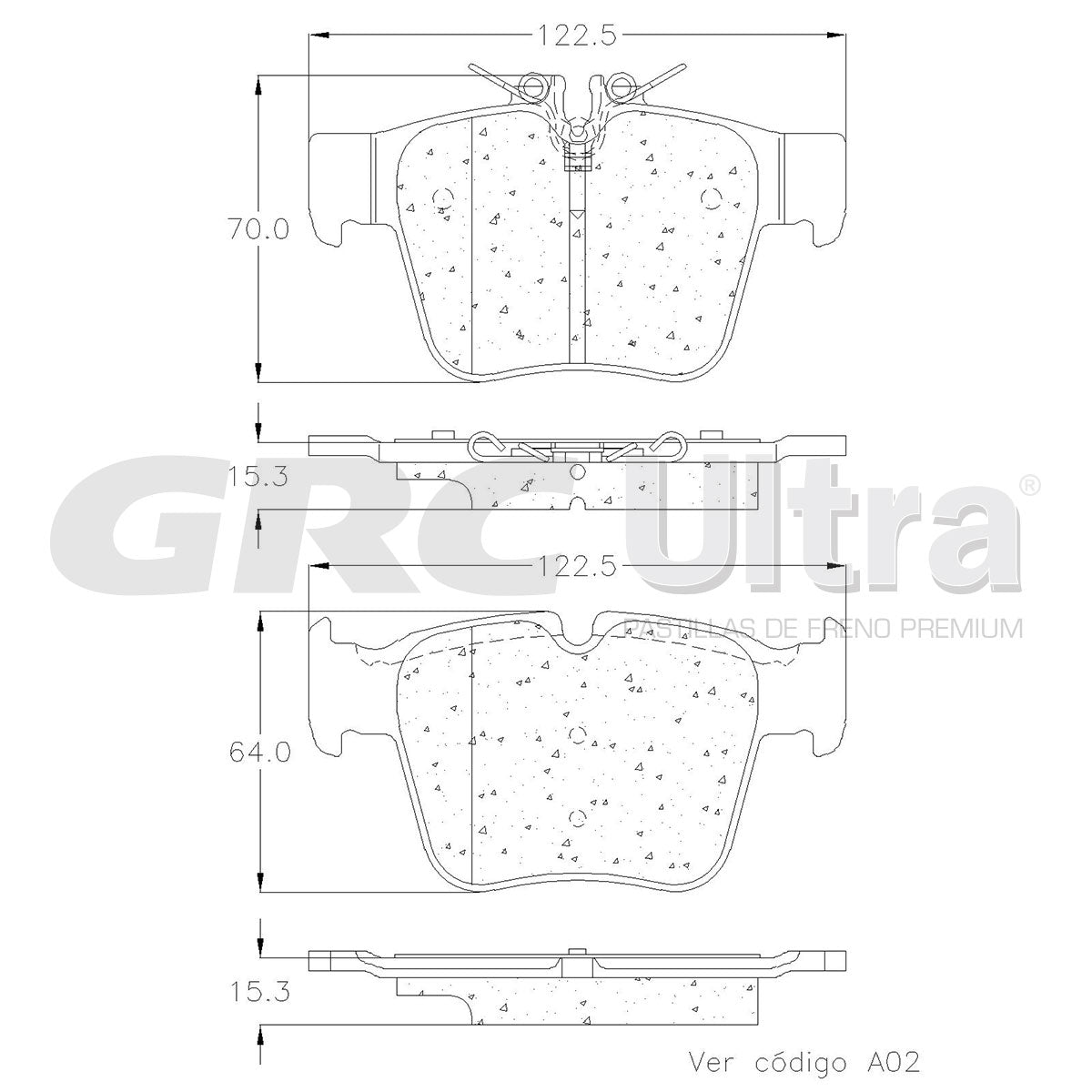 GCD1872 - BALATAS CERAMICAS TRASERAS PARA MERCEDES-BENZ C43 AMG 2017-2023