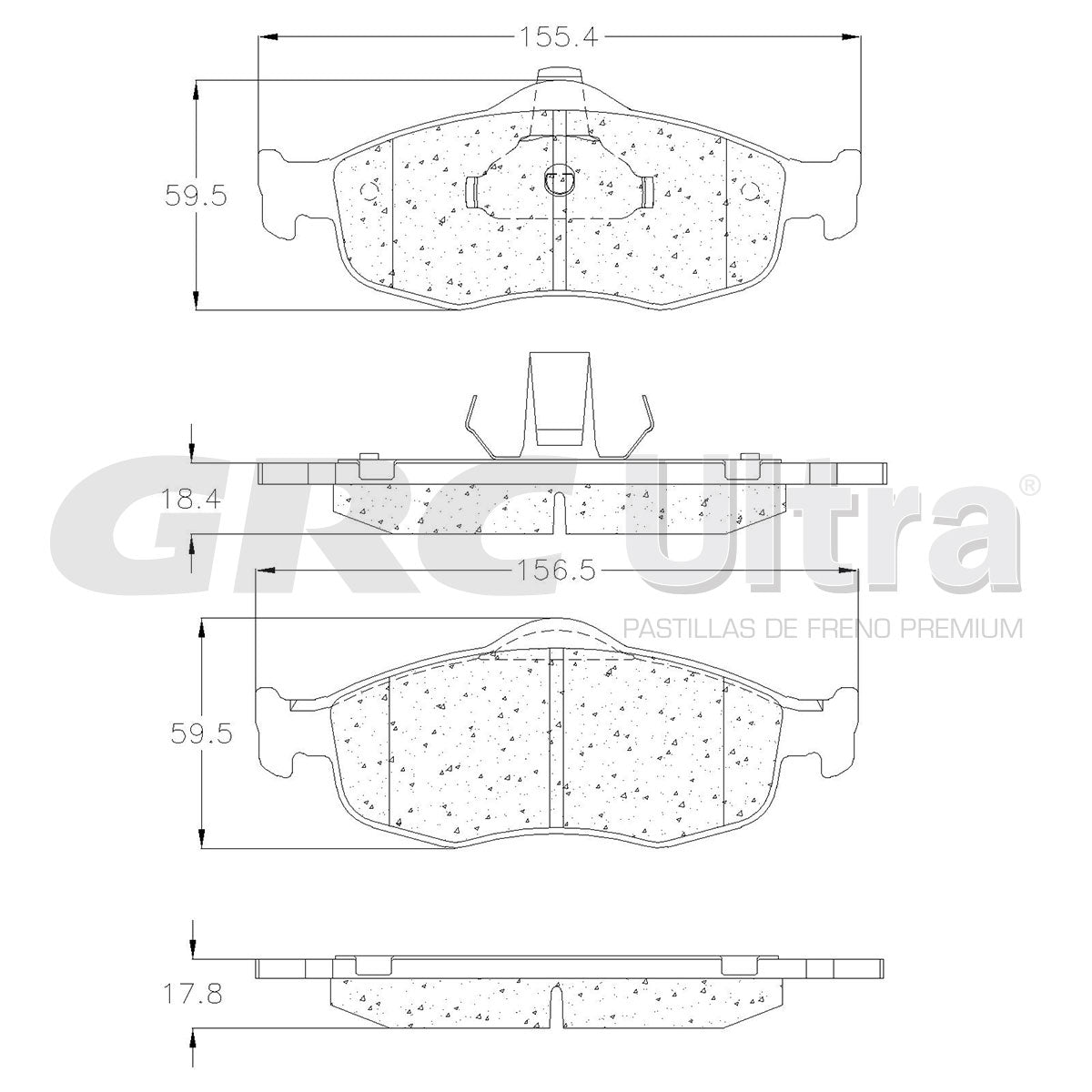 GMD648 - BALATAS SEMIMETALICAS DELANTERAS PARA FORD CONTOUR BASE 1998-1998