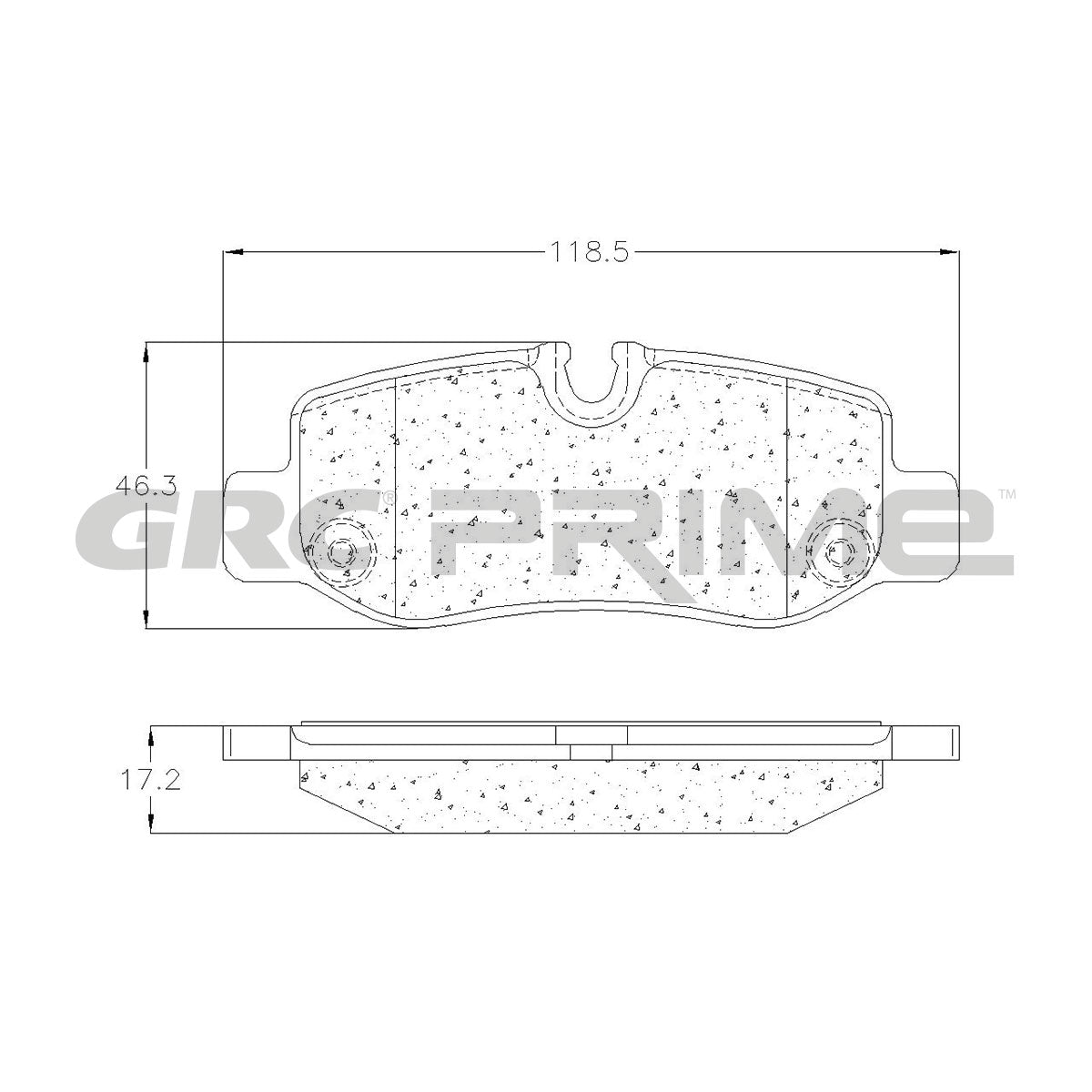 GPRD1893 - BALATAS SEMIMETALICAS TRASERAS PARA MERCEDES-BENZ METRIS 2016-2023
