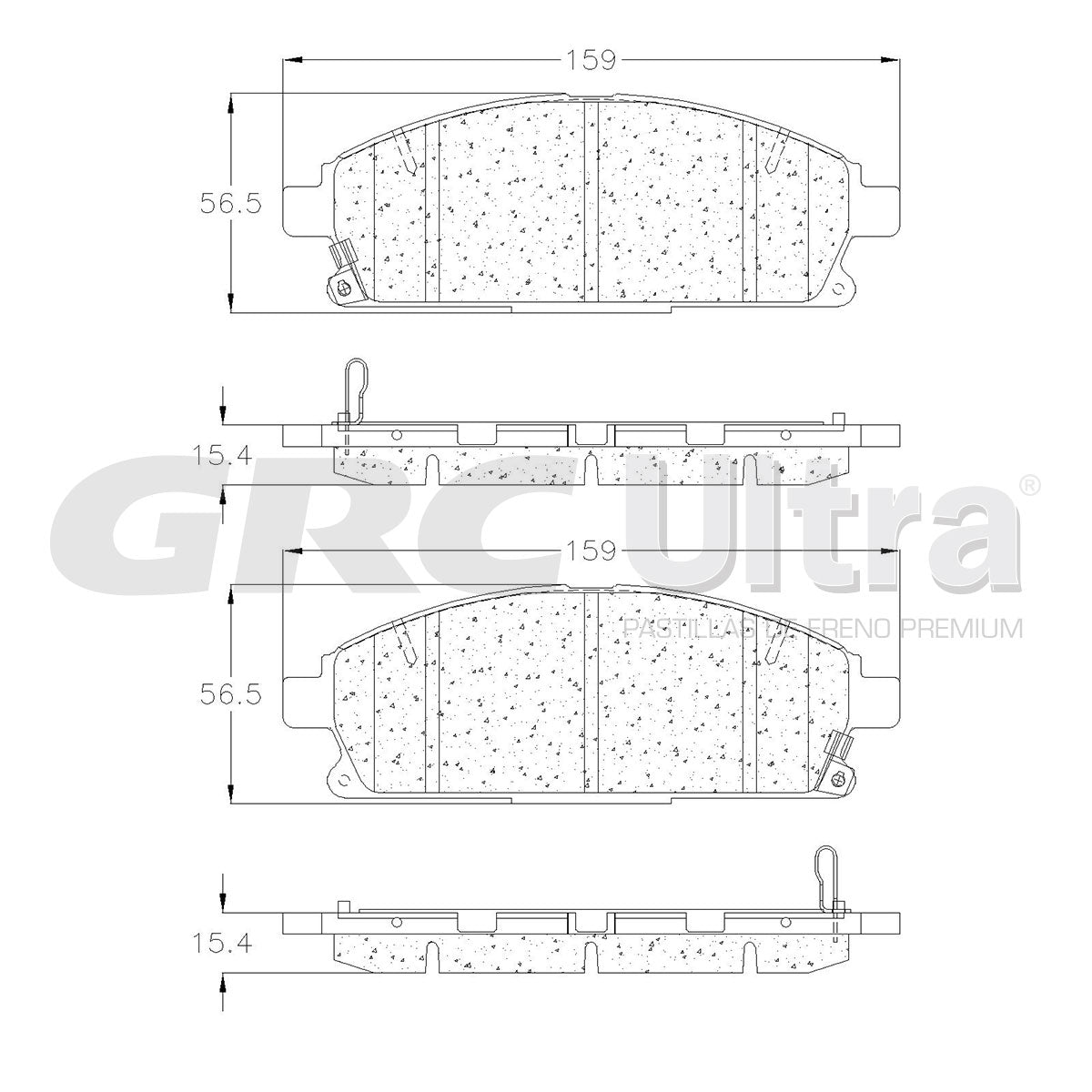 GCD855A - BALATAS CERAMICAS DELANTERAS PARA NISSAN QUEST 2005-2009