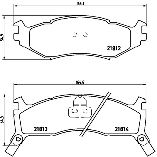BRE-P11006 - BALATAS DELANTERAS PARA CHRYSLER DAYTONA BASE 1991-1993