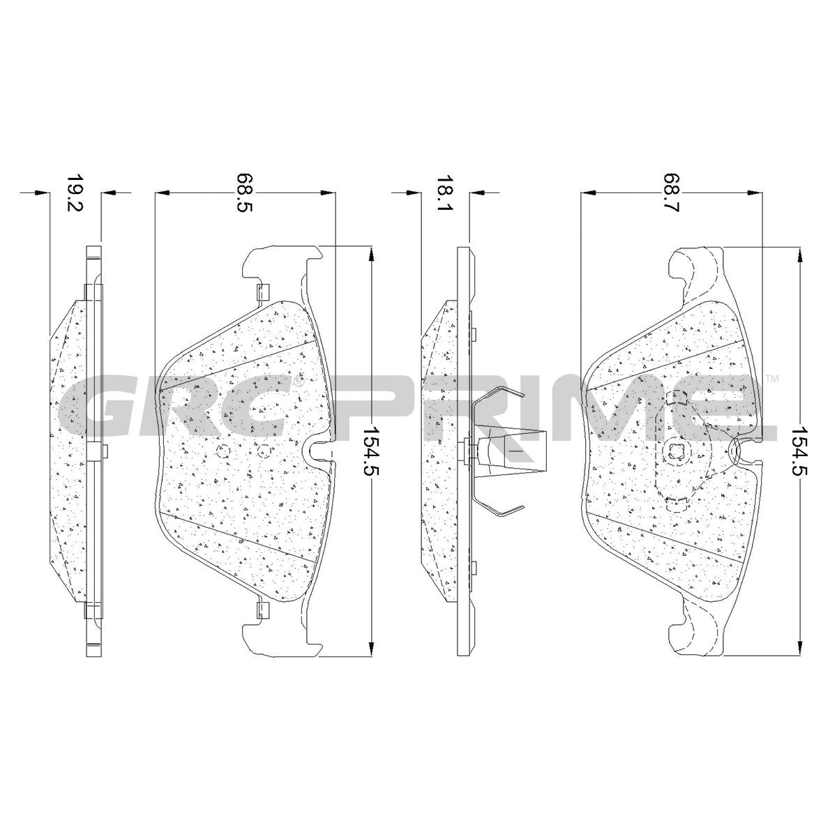 GPRD1505 - BALATAS SEMIMETALICAS DELANTERAS PARA BMW 535I 2013-2013