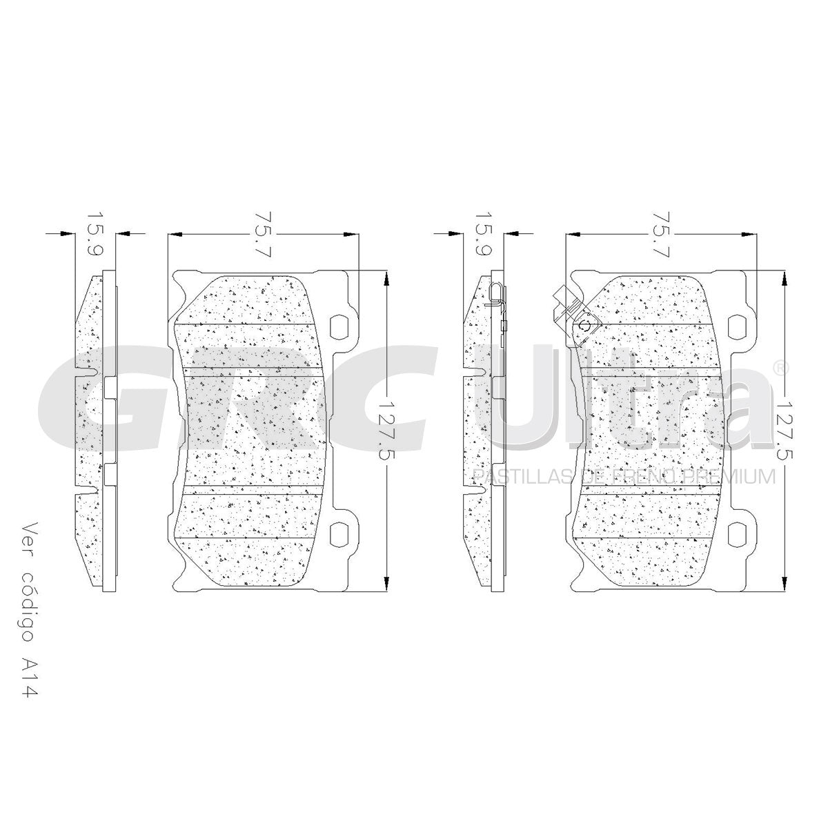 GCD1346 - BALATAS CERAMICAS DELANTERAS PARA INFINITI FX50 5.0L 2012-2012