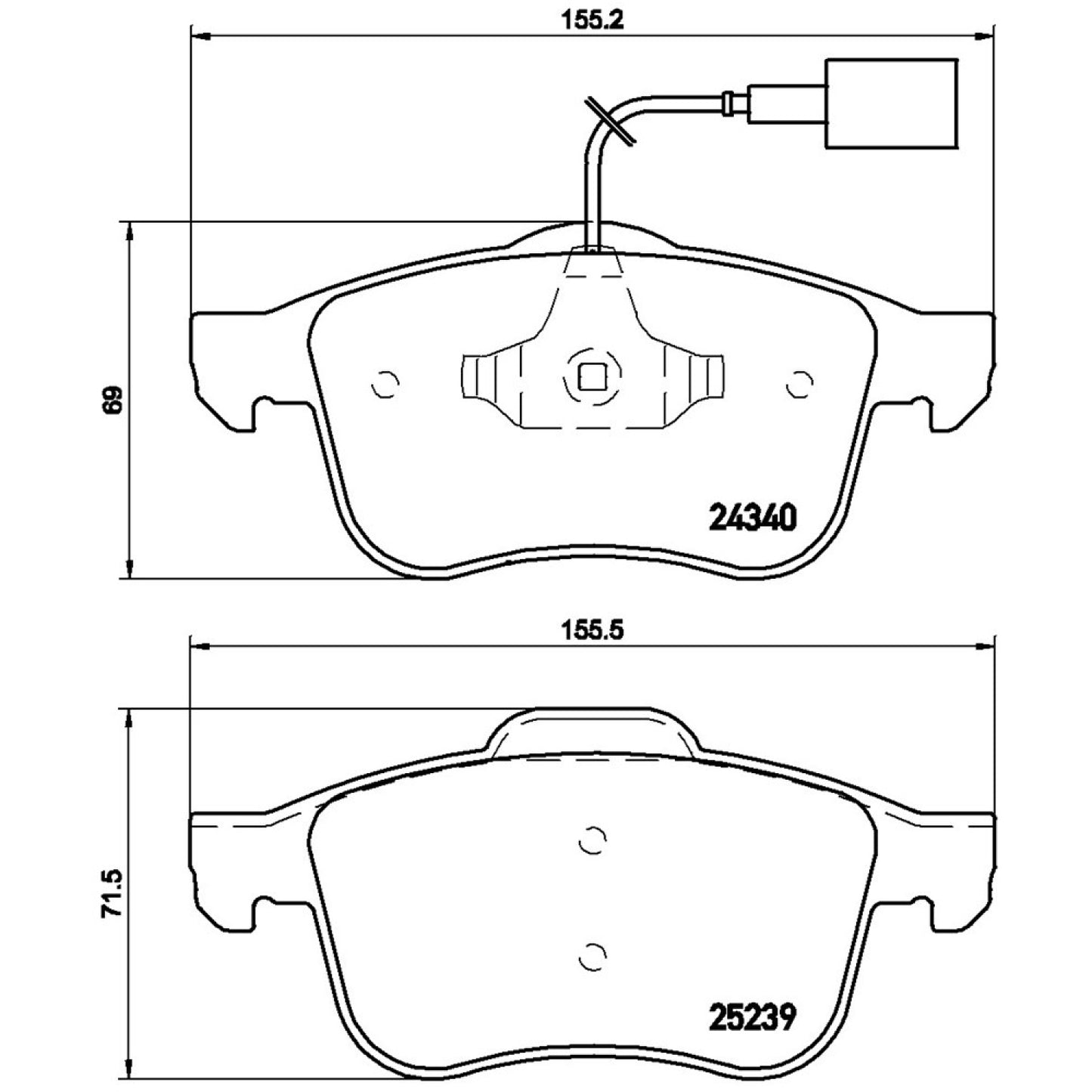 BRE-P23132 - BALATAS DELANTERAS PARA ALFA ROMEO GIULIETTA QUADRIFOGLIO VERDE 2013-2016
