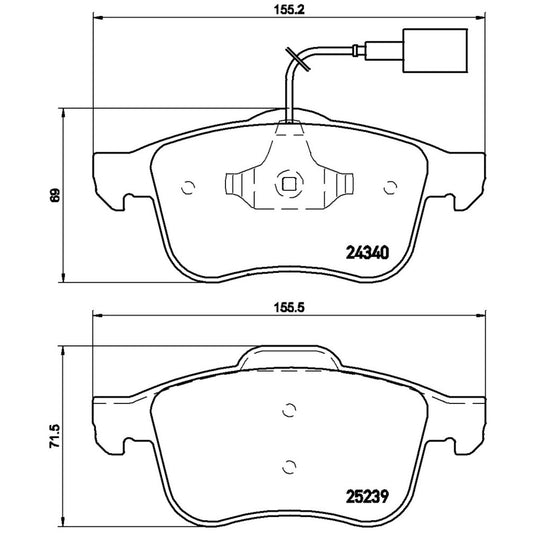 BRE-P23132 - BALATAS DELANTERAS PARA ALFA ROMEO GIULIETTA QUADRIFOGLIO VERDE 2013-2016