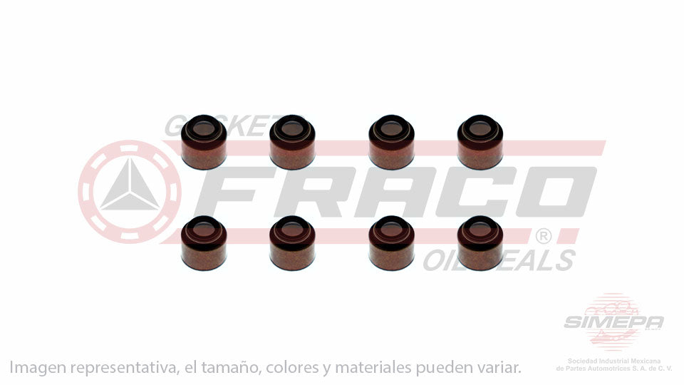 SS-6101-V-08 - SELLOS DE VALVULA POR JUEGOS PARA MAZDA GLC L4 1.5 L 8 V. SOHC E3 E5 1981-1985