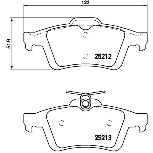 BRE-P24148 - BALATAS TRASERAS PARA VOLVO C30 2.4I 2007-2010
