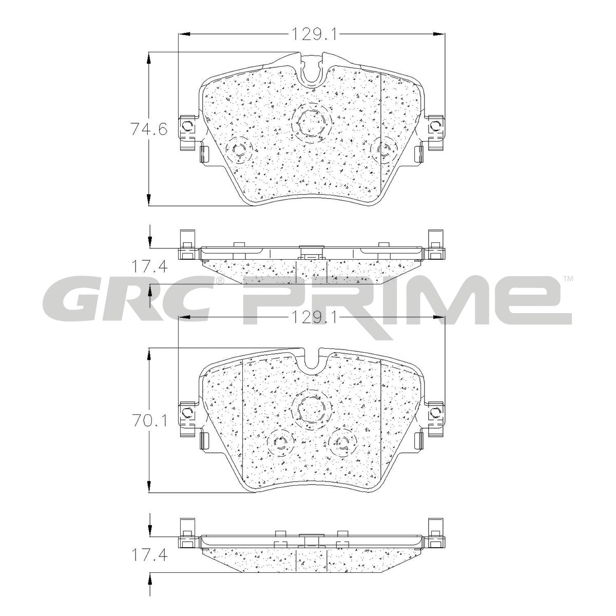 GPRD1892 - BALATAS CERAMICAS DELANTERAS PARA BMW 118I BASE 2021-2021