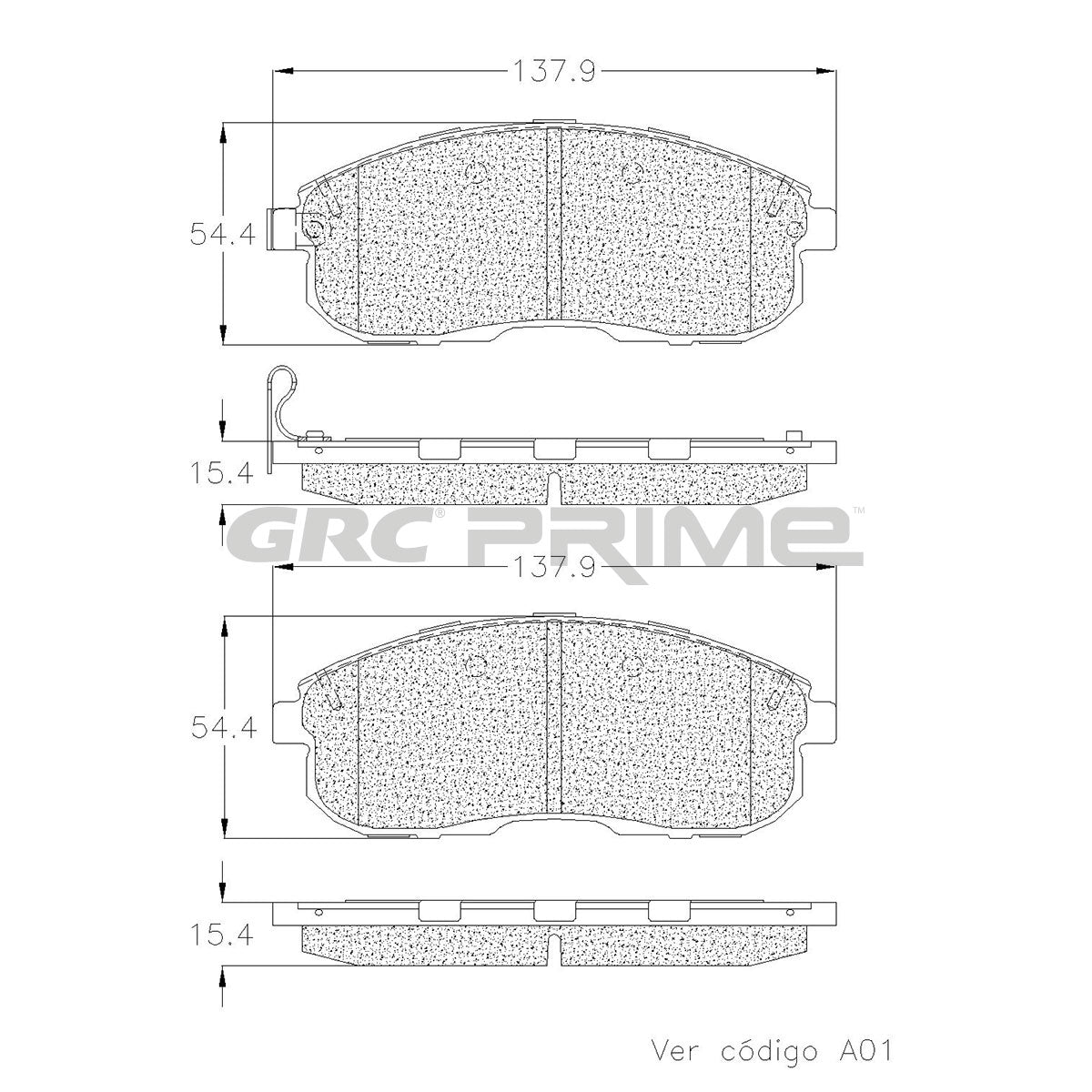 GPRD430 - BALATAS CERAMICAS DELANTERAS PARA INFINITI G20 1999-2002