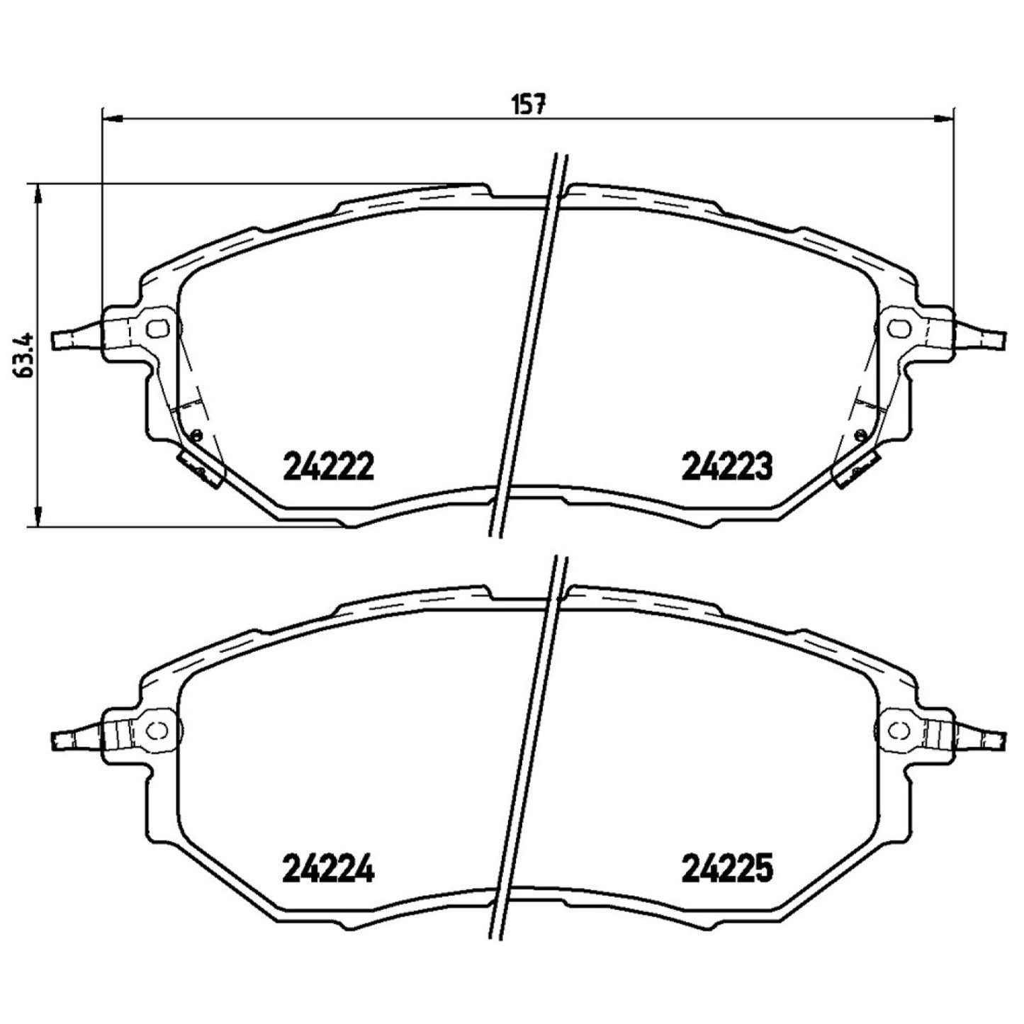 BRE-P78017 - BALATAS DELANTERAS PARA SUBARU B9 TRIBECA BASE 2006-2007