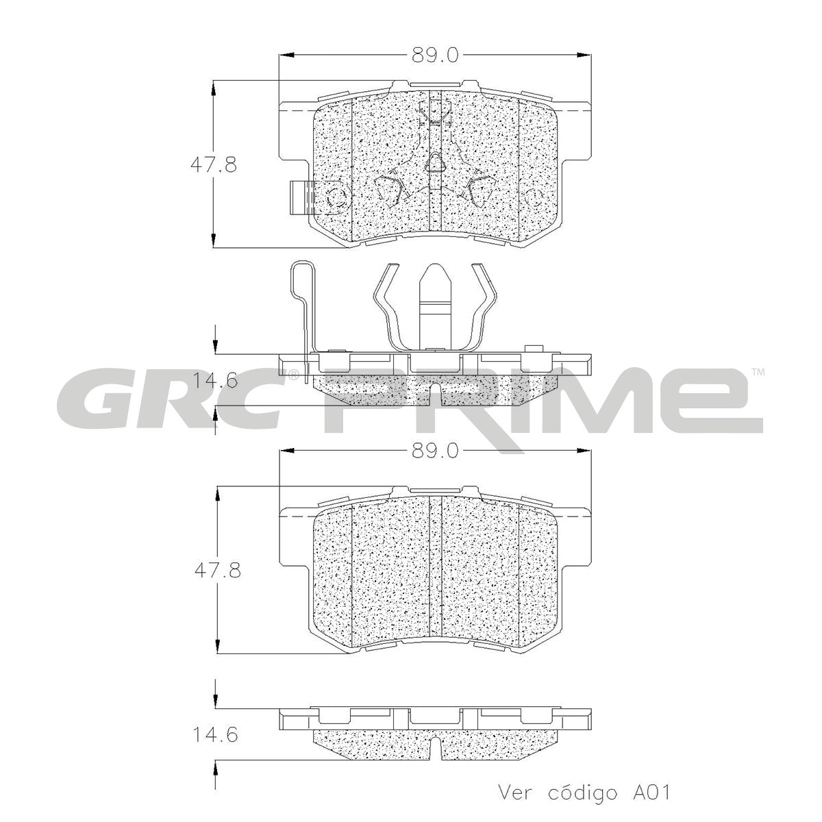 GPRD1086 - BALATAS CERAMICAS TRASERAS PARA ACURA RDX 2010-2018