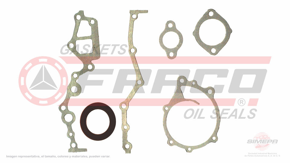 TCX-5840200 - EMPAQUE DE TAPA DE DISTRIBUCION PARA NISSAN BLUEBIRD L4 1.3 L 8 V. SOHC L13 1968-1970