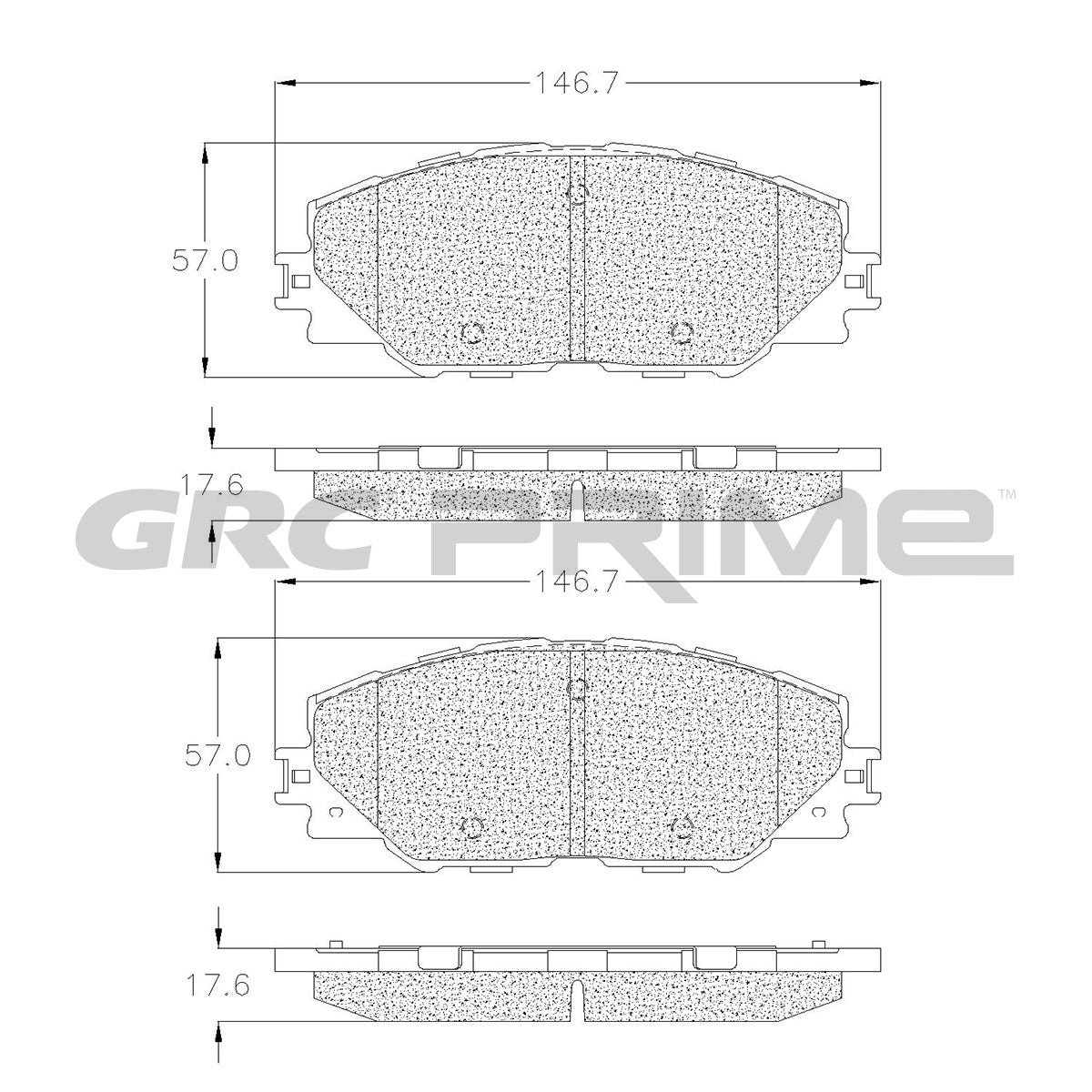 GPRD1211 - BALATAS CERAMICAS DELANTERAS PARA PONTIAC VIBE 2.4L 2009-2010