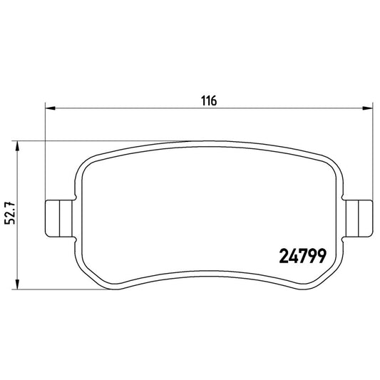BRE-P24080 - BALATAS TRASERAS PARA FORD FREESTAR BASE 2004-2007