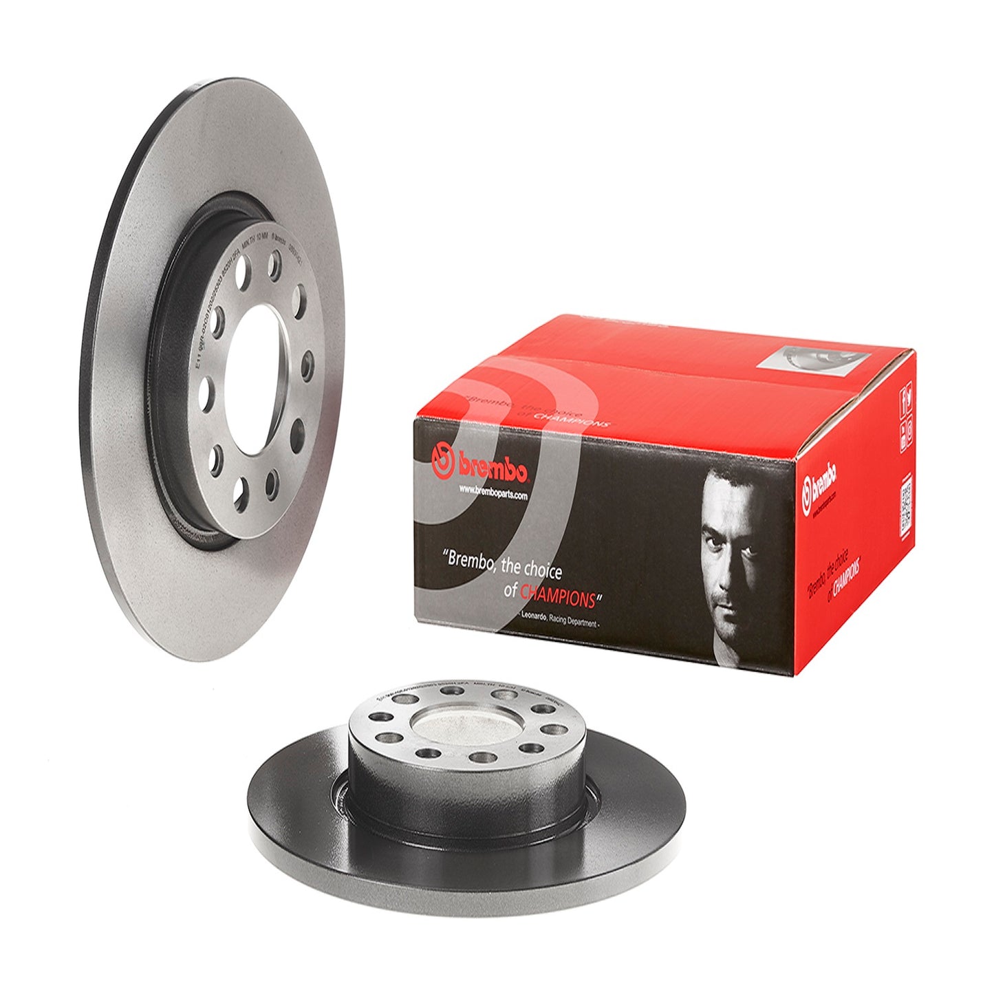 BRE-08.9364.21 - PAR DE DISCOS DE FRENO TRASEROS PARA ALFA ROMEO GIULIETTA QUADRIFOGLIO VERDE 2012-2016