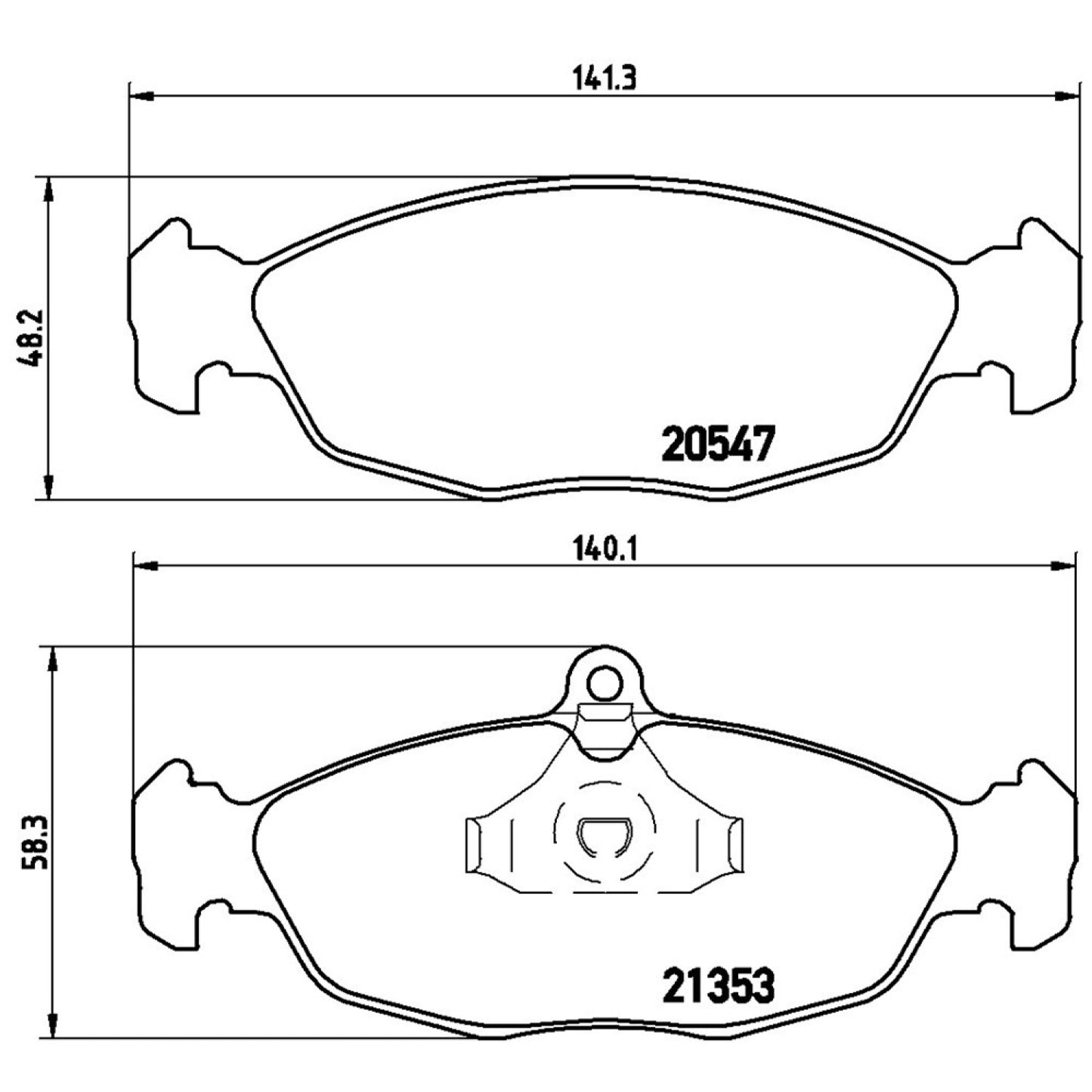 BRE-P59011 - BALATAS DELANTERAS PARA CHEVROLET CHEVY BASE 1996-2012