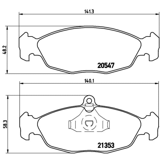 BRE-P59011 - BALATAS DELANTERAS PARA CHEVROLET CHEVY BASE 1996-2012