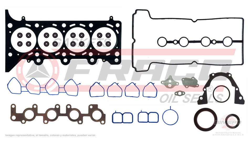 FSX-8940010 - JUEGO DE EMPAQUES PARA CHEVROLET SPARK L4 1.2 L 16 V. DOHC BD12D1 LMU 2010-2013