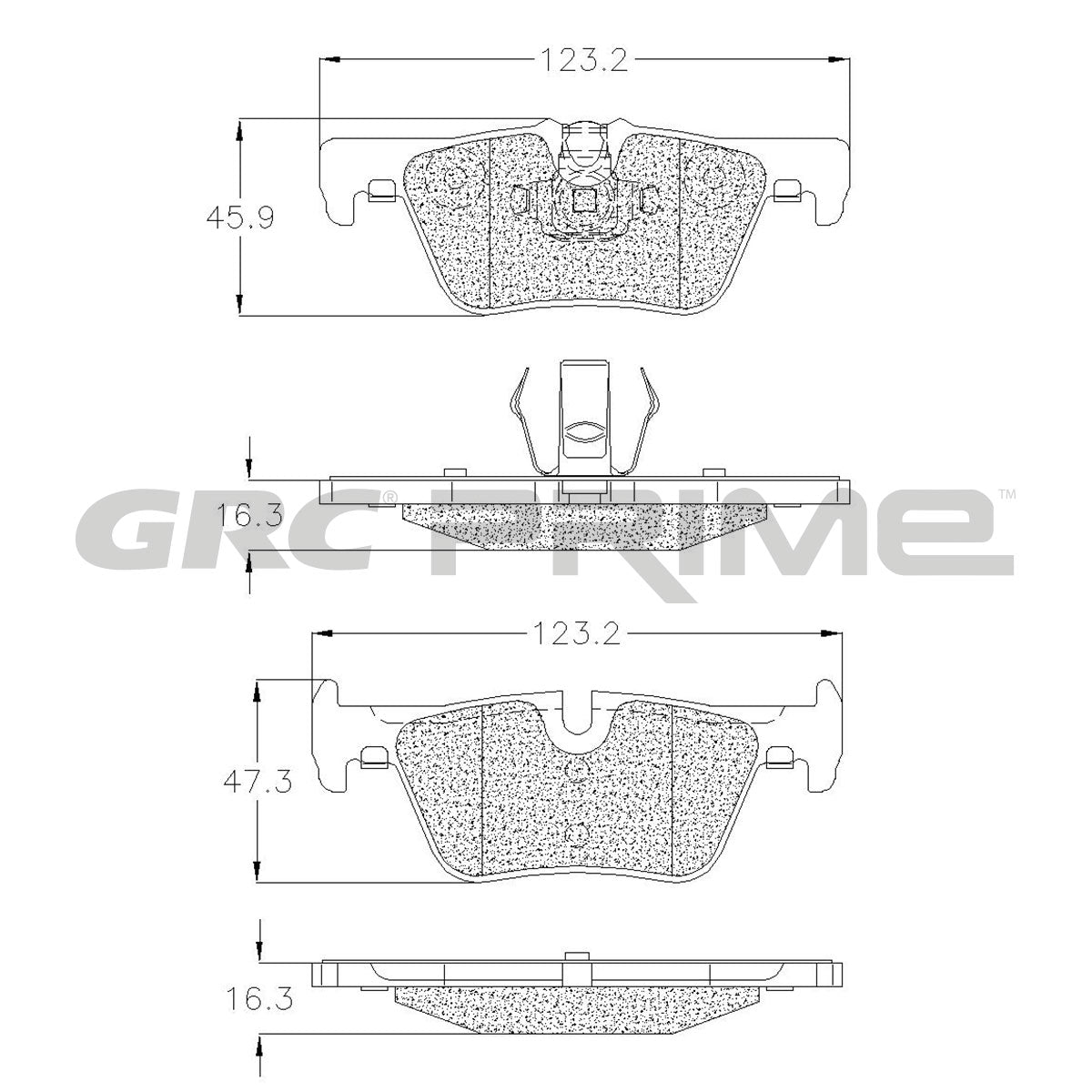 GPRD1613 - BALATAS CERAMICAS TRASERAS PARA BMW 118I 2012-2015